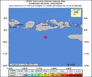 Gempa Berkekuatan 4,9 mb Terjadi Di Sumbawa