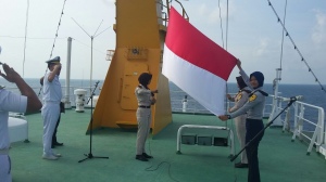 PELNI Gelar Upacara HUT RI  di Atas Kapal