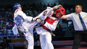 Mariska Halinda Sumbang Emas Dari Taekwondo