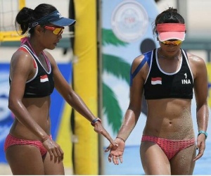 Uji Coba Internasional Voli Pantai Menggembirakan