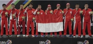 Indonesia Libas Malaysia, Rebut Emas Bulutangkis Beregu Putra

