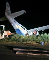 Pesawat Jenis Caravan Nyungsep di Selokan Bandara Sentani