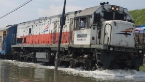 Jalur KA Lintas Tanggulangin-Porong Sidoarjo Ditutup Sementara