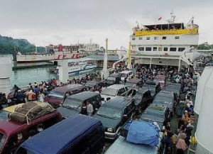 Pemudik ke Sumatera Melalui MerakTercatat 85,6 Persen