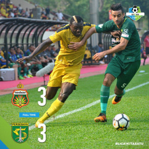 Bhayangkara Kontra Persebaya Berakhir Imbang