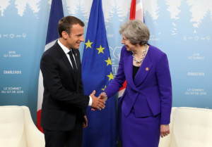 Mei dan Macron Bahas Perceraian London  Dengan Uni Eropa