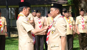 Buwas  Dilantik Sebagai Ketua Kwarnas Gerakan Pramuka