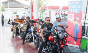 Bikers Harley Davidson-Pertamina Kampanye  Gunakan BBM Nonsubsidi