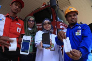 Kick Off Transaksi Nontunai dengan LinkAja Serentak di 3 SPBU Pertamina 