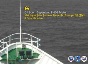 3.116 Personil Dan 46 Unit Kapal Dikerahkan Atasi Oil Boom di Kepulauan Seribu