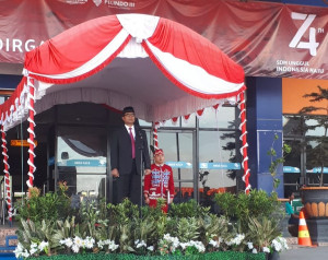 Pimpin Upacara HUT Proklamasi ke-74 Di Banjarmasin, Dirjen Agus Bacakan Sambutan Menhub