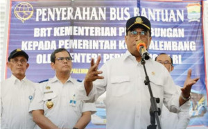 Untuk Trans Musi, Kemenhub Serahkan 10 Unit Bus Ke Pemkot Palembang