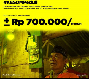 ESDM: September 2019 Tercatat 328.489 Terima Sambungan Listrik  Baru