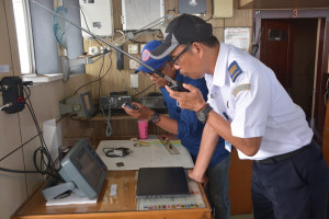 BTKP Ditjen Hubla Lakukan Uji AIS di Teluk Jakarta