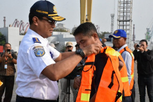 Pimpin Apel Siaga  di Tanjung Priok, Ini Pesan Dirjen Hubla Agus Purnomo