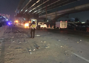 Evakuasi Truk Muatan Besi Usai, Lalin di Tol Jakarta-Cikampek Arah Jakarta  Normal