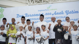 AP I Gelar Doa Bersama  2.000 Anak Yatim di Terminal Baru Bandara Syamsudin Noor