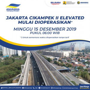 15 Desember Pagi, Tol Jakarta-Cikampek Elevated Dibuka Untuk Umum 