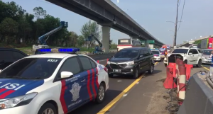 Masih Padat, Jasa Marga Berlakukan Contraflow Km 47 Sampai Km 61 Jalan Tol Japek arah Cikampek