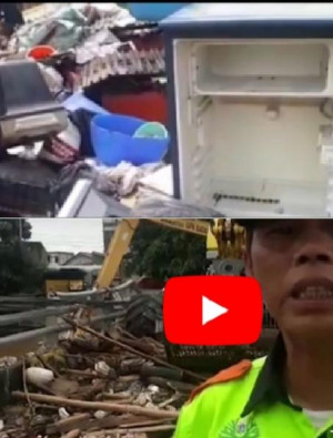 LIMBAH RUMAH TANGGA  MENGGUNUNG  DI PINTU AIR MANGGARAI  