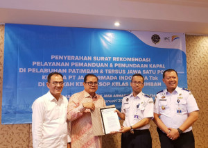 IPCM Terima Rekomendasi Pemanduan Kapal di Pelabuhan Patimban Dan Tersus Jawa Satu Power