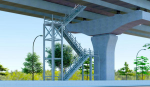 Demi  Pengguna Jalan, JJC Bangun  8 Tangga Darurat Jalan Tol Japek Layang Selesai Akhir Januari 2020