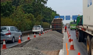 Awas, Pekerjaan Pemeliharaan Jalan Tol Jagorawi KM 16.500 Kembali Dilanjutkan Pagi Ini