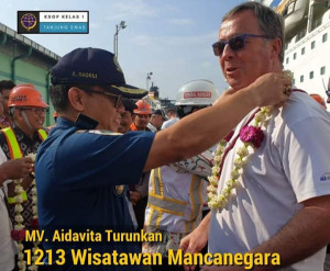 MV Aidavita, Kapal Cruse Pertama 2020  Turunkan 1213 Wisatawan di Semarang