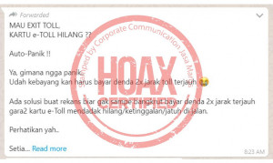 Tidak Benar, Data Bisa Digunakan Untuk Transaksi di Jalan Tol Jika Uang Elektronik Hilang