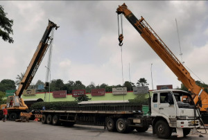 Laka Tunggal di Rest Area Km 97, Pengendara Truk Kontainer Ditemukan Tanpa SIM