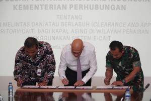 Kemenhub, Kemenlu dan Mabes TNI Teken Kesepakatan Soal Penggunaan Sistem CAIT Kapal Asing