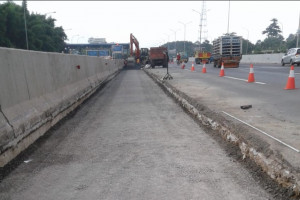 Dekati  Selesai, Pekerjaan Pemeliharaan Jalan Tol Jagorawi  Dilanjutkan