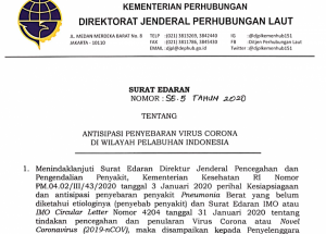 Tangkal Virus Corona di Pelabuhan, Kemenhub Keluarkan Surat Edaran