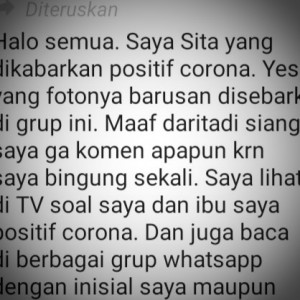 Beredar Bantahan di WAG Warga Depok Yang Disebut Terinfeksi Virus Corona