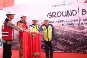 AP I Lakukan Groundbreaking Pengembangan Bandara Sam Ratulangi Manado