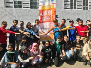 Kerja Bakti Benahi Jalan Sekitar  Stasiun MRT Haji Nawi