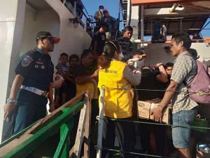 KSOP Tarakan Semprot Disinfektan Pelabuban Malundung  dan Tengkayu