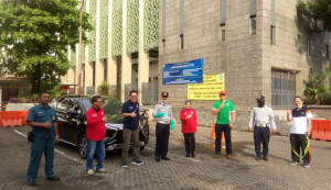 ILUNI UI,  Dishub  DKI Jakarta dan PD Pasar Jaya Lakukan Disinfeksi di Kampus Salemba