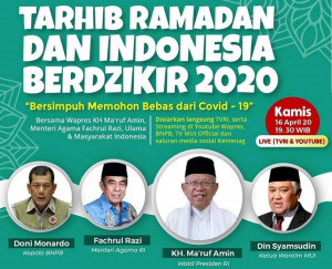 Besok Malam, Satgas Covid-19 MUI dan Pemerintah Gelar Dzikir Nasional Secara Daring