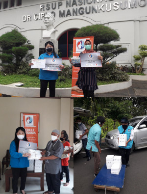 WIMA Salurkan Donasi APD ke Kawasan Zona Merah dan Tim Medis RSCM