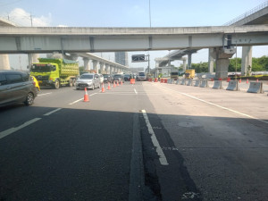 PT. Jasamarga Jalanlayang Cikampek Lakukan Buka Tutup di Jalan Tol MBZ