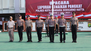 Berprestasi, 25  Anggota Polresta Bandara Soetta  Naik Pangkat