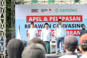 Samawi Jakut Lepas 1.000 Relawan  Prabowo-Gibran