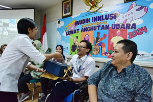 Ditjen Udara Gelar Mudik Gratis Penyandang Disabilitas