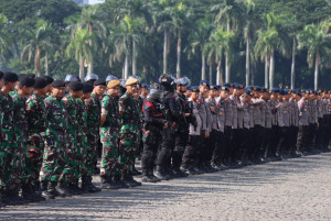 3.643 Personil Gabungan TNI - Polri Amankan Aksi Unjuk Rasa di Monas