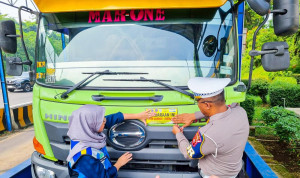 Operasi Gabungan Penertiban Kendaraan ODOL  di ruas Tol  Cipularang