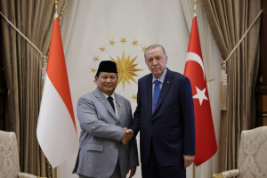 Presiden Erdogan - Prabowo , Bahas Kerja Sama Pertahanan 