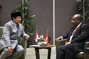 Dari Canberra Menhan Prabowo ke Papua Nugini, Temui PM James Marape