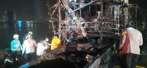 Kapal Ikan KM Starindo Jaya Terbakar,   di Muara Baru. Bakamla Terjunkan Tim 