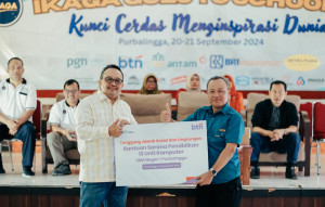 BTN Serahkan Bantuan Pendidikan  ke SMA N 1 Purbalingga